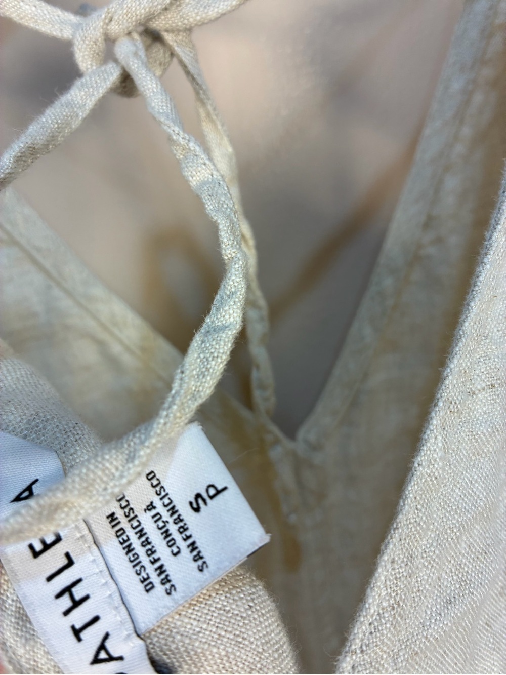 Athleta Retreat Linen V Neck Romper - Picture 9 of 11